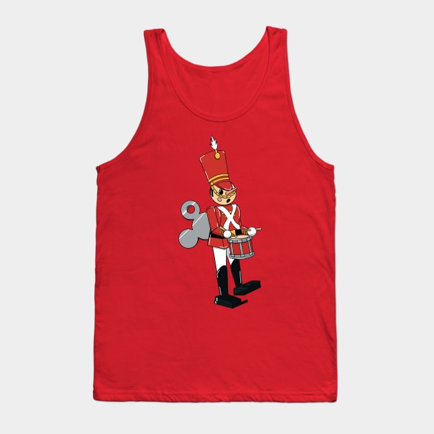 Christmas Toy Solider Drum Line Tank Top by DeepDiveThreads